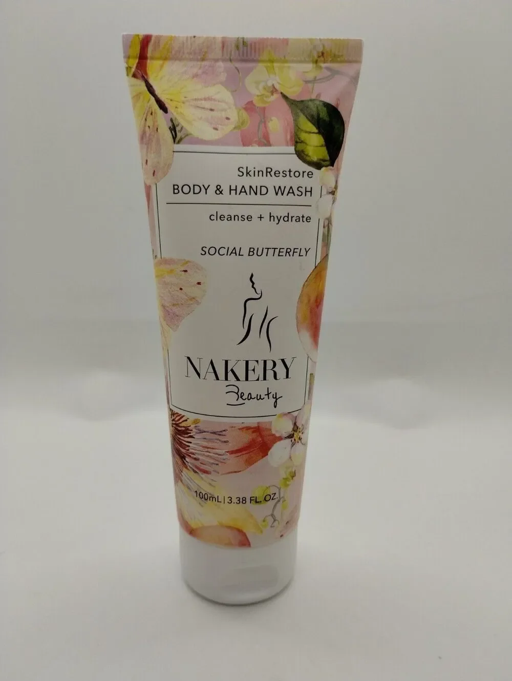 NAKERY BEAUTY ~ SOCIAL BUTTERFLY BODY & HAND WASH ~ 3.38 OZ